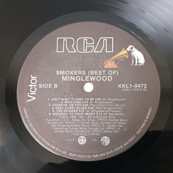 Minglewood - The Best of Minglewood Smokers vinyl record, 1982 original pressing - Picture 9 of 9